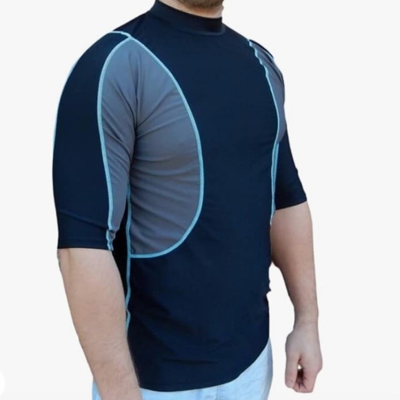 Radicool Australia Skins Black Rash Guard UPF 100 Sun Protection Beach Shirt - Picture 2 of 8